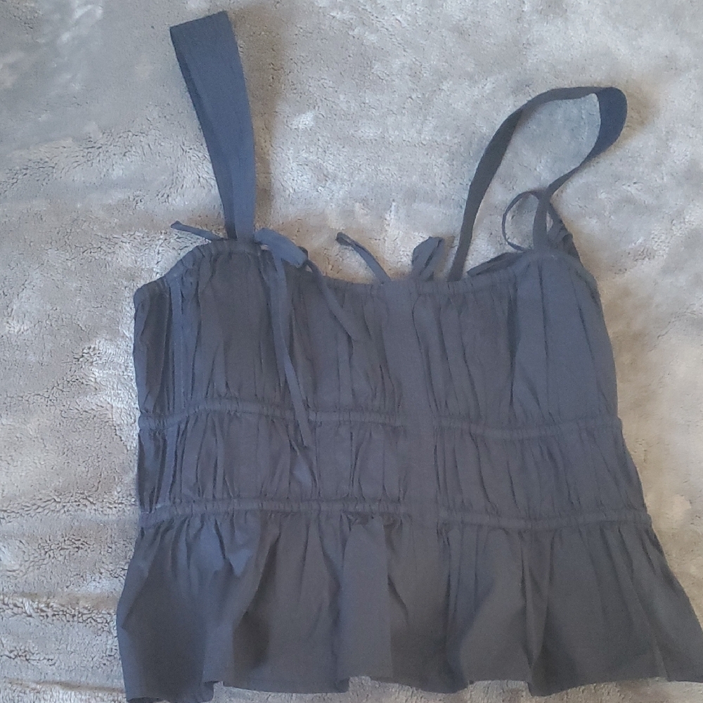 NWOT ULLA JOHNSONLU TIE-FRONT TANK TOP ,SZ:10 - Picture 7 of 14